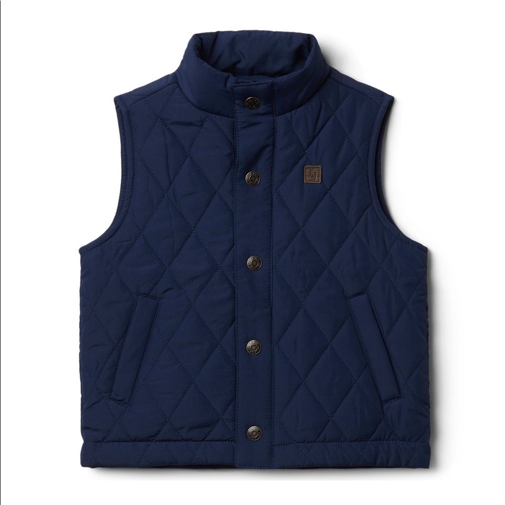 NWOT Janie and Jack The Quilted Vest, Navy